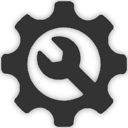 Icono de un engranaje con una llave inglesa incorporada